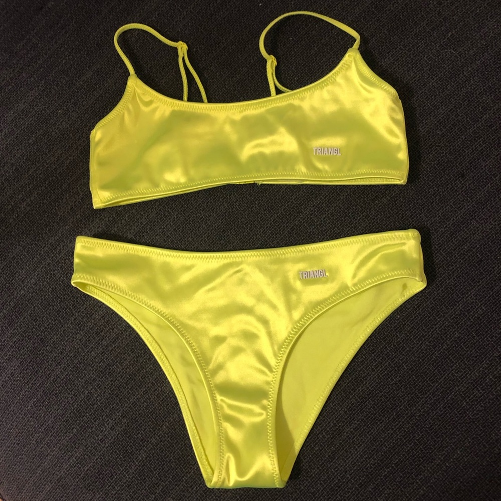 Barely worn triangl neon bikini